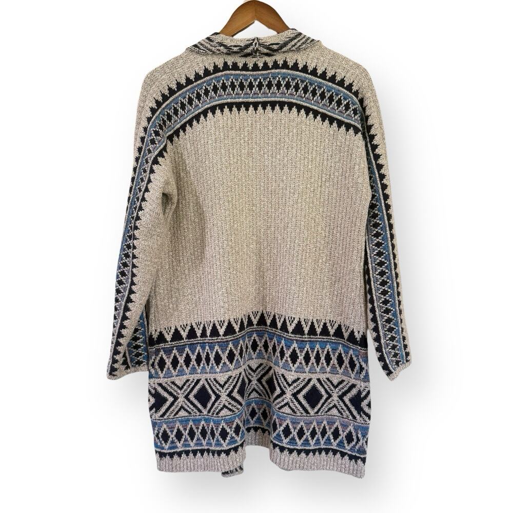 Lucky Brand Cardigan Tribal Aztec Western Open Front Sweater Womens Size XS / S - Picture 4 of 11